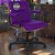 Cadeira Original Eames Diretor com Rodinhas Black e Anti Risco Linha Capa em Madeira Escura - Roxo - Imagem 1