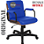 Cadeira Original Eames Diretor com Rodinhas Black e Anti Risco Linha Capa em Madeira Escura - Azul - Imagem 4
