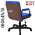 Cadeira Original Eames Diretor com Rodinhas Black e Anti Risco Linha Capa em Madeira Escura - Azul - Imagem 6