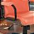 Cadeira Original Eames Diretor com Rodinhas Black e Anti Risco Linha Capa em Madeira Escura - Vermelho Telha - Imagem 7