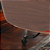 Cadeira Original Eames Diretor com Rodinhas Black e Anti Risco Linha Capa em Madeira Escura - Vermelho Telha - Imagem 4