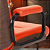 Cadeira Original Eames Diretor com Rodinhas Black e Anti Risco Linha Capa em Madeira Escura - Vermelho Telha - Imagem 5