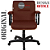 Cadeira Original Eames Diretor com Rodinhas Black e Anti Risco Linha Capa em Madeira Escura - Vermelho Vinho - Imagem 5