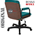 Cadeira Original Eames Diretor com Rodinhas Black e Anti Risco Linha Capa em Madeira Escura - Verde - Imagem 6