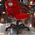 Cadeira Original Eames Diretor com Rodinhas Black e Anti Risco Linha Capa em Madeira Escura - Vermelho - Imagem 1