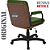 Cadeira Original Eames Diretor com Rodinhas Black e Anti Risco Linha Capa em Madeira Escura - Verde Escuro - Imagem 4