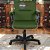 Cadeira Original Eames Diretor com Rodinhas Black e Anti Risco Linha Capa em Madeira Escura - Verde Escuro - Imagem 1