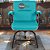 Cadeira Original Eames Interlocutor Black Linha Capa em Madeira Escura - Verde Água - Imagem 2