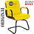 Cadeira Original Eames Interlocutor Black Linha Capa em Madeira Escura - Amarelo - Imagem 4