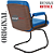 Cadeira Original Eames Interlocutor Black Linha Capa em Madeira Escura - Azul Bebê - Imagem 6