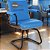 Cadeira Original Eames Interlocutor Black Linha Capa em Madeira Escura - Azul Bebê - Imagem 1