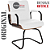 Cadeira Original Eames Interlocutor Black Linha Capa em Madeira Escura - Branco - Imagem 4
