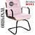 Cadeira Original Eames Interlocutor Black Linha Capa em Madeira Escura - Rosa Claro - Imagem 4