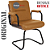 Cadeira Original Eames Interlocutor Black Linha Capa em Madeira Escura - Caramelo - Imagem 8