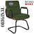 Cadeira Original Eames Interlocutor Black Linha Capa em Madeira Escura - Verde Escuro - Imagem 11
