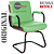 Cadeira Original Eames Interlocutor Black Linha Capa em Madeira Escura - Verde Limão - Imagem 4