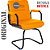 Cadeira Original Eames Interlocutor Black Linha Capa em Madeira Escura - Laranja - Imagem 4