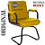 Cadeira Original Eames Interlocutor Black Linha Capa em Madeira Escura - Amarelo Mostarda - Imagem 4