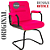 Cadeira Original Eames Interlocutor Black Linha Capa em Madeira Escura - Rosa Pink - Imagem 4
