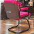 Cadeira Original Eames Interlocutor Black Linha Capa em Madeira Escura - Rosa Pink - Imagem 3