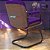 Cadeira Original Eames Interlocutor Black Linha Capa em Madeira Escura - Roxo - Imagem 3