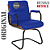 Cadeira Original Eames Interlocutor Black Linha Capa em Madeira Escura - Azul - Imagem 4