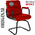 Cadeira Original Eames Interlocutor Black Linha Capa em Madeira Escura - Vermelho - Imagem 4