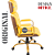 Cadeira Original Eames Presidente Dourada Anti Risco Linha Capa em Madeira Escura - Amarelo - Imagem 5