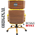 Cadeira Original Eames Presidente Dourada Anti Risco Linha Capa em Madeira Escura - Amarelo - Imagem 7