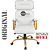 Cadeira Original Eames Presidente Dourada Anti Risco Linha Capa em Madeira Escura - Branco - Imagem 5