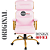 Cadeira Original Eames Presidente Dourada Anti Risco Linha Capa em Madeira Escura - Rosa Claro - Imagem 5