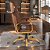 Cadeira Original Eames Presidente Dourada Anti Risco Linha Capa em Madeira Escura - Caramelo - Imagem 3