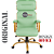 Cadeira Original Eames Presidente Dourada Anti Risco Linha Capa em Madeira Escura - Verde Limão - Imagem 4