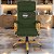 Cadeira Original Eames Presidente Dourada Anti Risco Linha Capa em Madeira Escura - Verde Escuro - Imagem 2