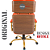 Cadeira Original Eames Presidente Dourada Anti Risco Linha Capa em Madeira Escura - Laranja - Imagem 7
