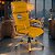 Cadeira Original Eames Presidente Dourada Anti Risco Linha Capa em Madeira Escura - Amarelo Mostarda - Imagem 1
