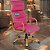 Cadeira Original Eames Presidente Dourada Anti Risco Linha Capa em Madeira Escura - Rosa Pink - Imagem 1
