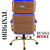 Cadeira Original Eames Presidente Dourada Anti Risco Linha Capa em Madeira Escura - Azul Royal - Imagem 7