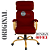 Cadeira Original Eames Presidente Dourada Anti Risco Linha Capa em Madeira Escura - Vermelho - Imagem 5