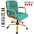 Cadeira Original Eames Diretor Dourada Anti Risco Linha Capa em Madeira Escura - Verde Água - Imagem 4