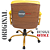 Cadeira Original Eames Diretor Dourada Anti Risco Linha Capa em Madeira Escura - Amarelo - Imagem 7