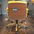 Cadeira Original Eames Diretor Dourada Anti Risco Linha Capa em Madeira Escura - Amarelo - Imagem 3