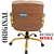 Cadeira Original Eames Diretor Dourada Anti Risco Linha Capa em Madeira Escura - Bege - Imagem 10