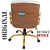 Cadeira Original Eames Diretor Dourada Anti Risco Linha Capa em Madeira Escura - Branco - Imagem 8