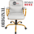 Cadeira Original Eames Diretor Dourada Anti Risco Linha Capa em Madeira Escura - Branco - Imagem 6