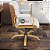 Cadeira Original Eames Diretor Dourada Anti Risco Linha Capa em Madeira Escura - Branco - Imagem 3