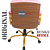 Cadeira Original Eames Diretor Dourada Anti Risco Linha Capa em Madeira Escura - Rosa Claro - Imagem 11