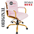 Cadeira Original Eames Diretor Dourada Anti Risco Linha Capa em Madeira Escura - Rosa Claro - Imagem 8