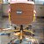 Cadeira Original Eames Diretor Dourada Anti Risco Linha Capa em Madeira Escura - Rosa Claro - Imagem 4