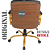 Cadeira Original Eames Diretor Dourada Anti Risco Linha Capa em Madeira Escura - Marrom Café - Imagem 7